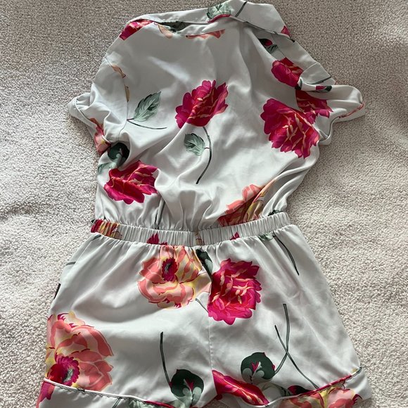 Victoria's Secret Floral Silky Romper - Picture 2 of 3